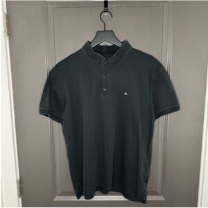 Rag & Bone Men’s Interlock Polo Shirt | 100% Cotton | XL | Black